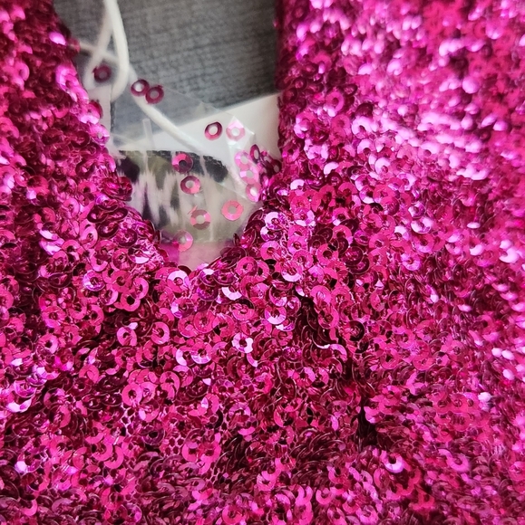 Walter Baker SPLIT NECK MADINA BODYCON MIDI SEQUIN DRESS NWT SIZE 2 - Picture 10 of 12